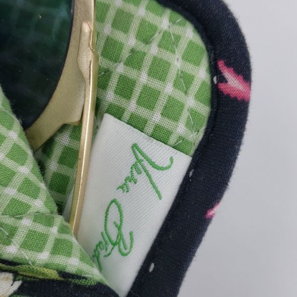 VERA BRADLEY black and green glasses case - Picture 4 of 4
